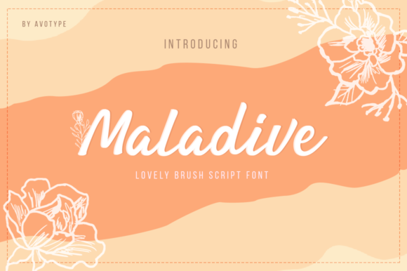 Maladive: A Modern Script Typeface for Clean Branding