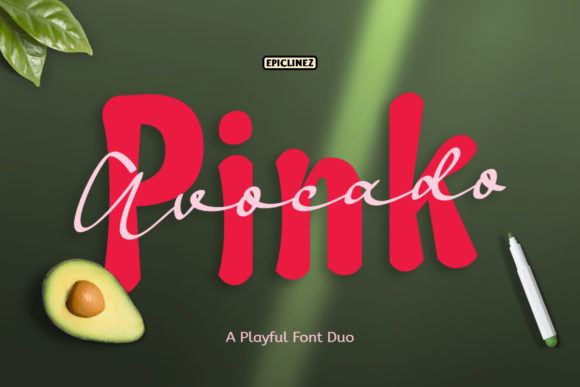Pink Avocado Font: A Playful Typeface for Branding