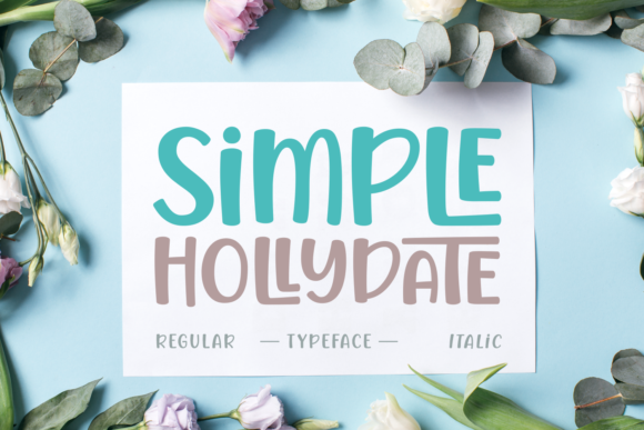 Simple Hollydate Typeface for Elegant Web Design