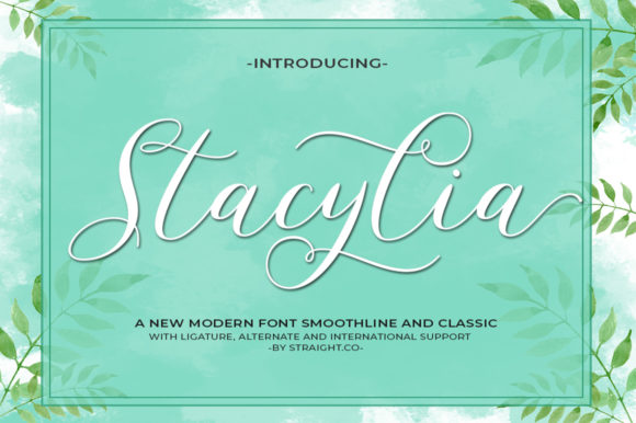 Stacylia Typeface: A Script Font for Editorial Charm